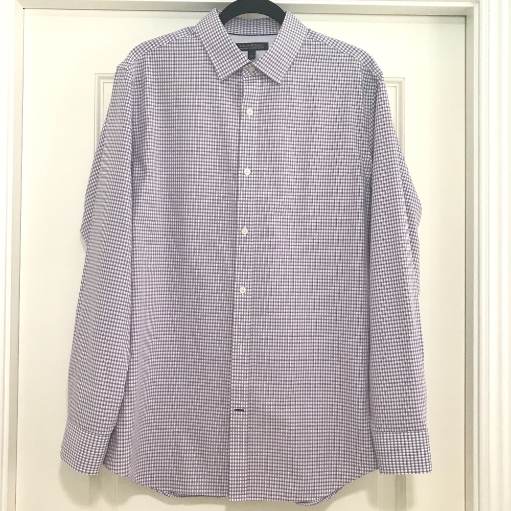 Banana Republic Non-Iron Tailored Slim Long Sleeve-L - Picture 3 of 3